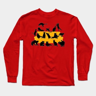 Cute Black Cats on the Couch Long Sleeve T-Shirt